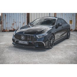 Накладка сплиттер на передний бампер Вариант2 на Mercedes CLS C257 AMG-Line